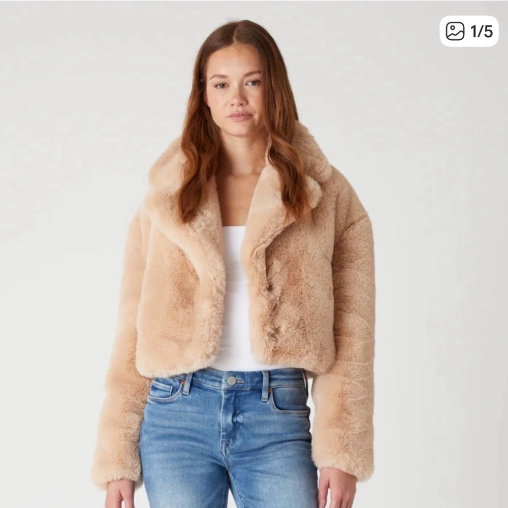 Blank NYC Cream Teddy Jacket